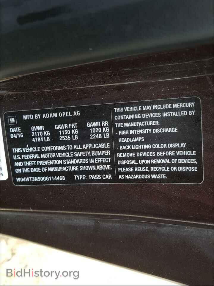 2016 BUICK CASCADA - VIN: W04WT3N50GG114468 - Фото 10