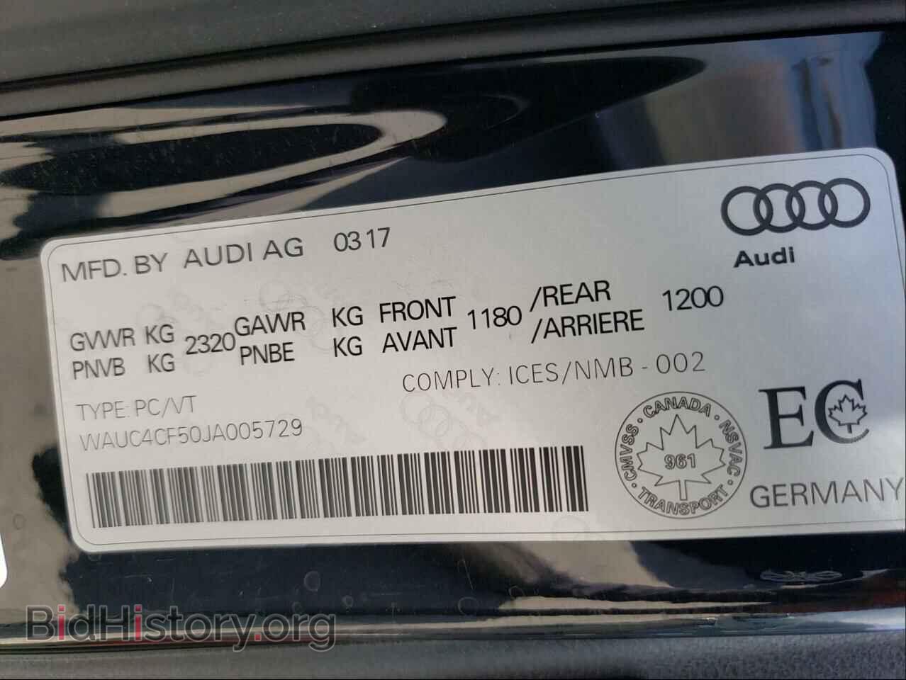 2018 AUDI S5/RS5 - VIN: WAUC4CF50JA005729 - Фото 10