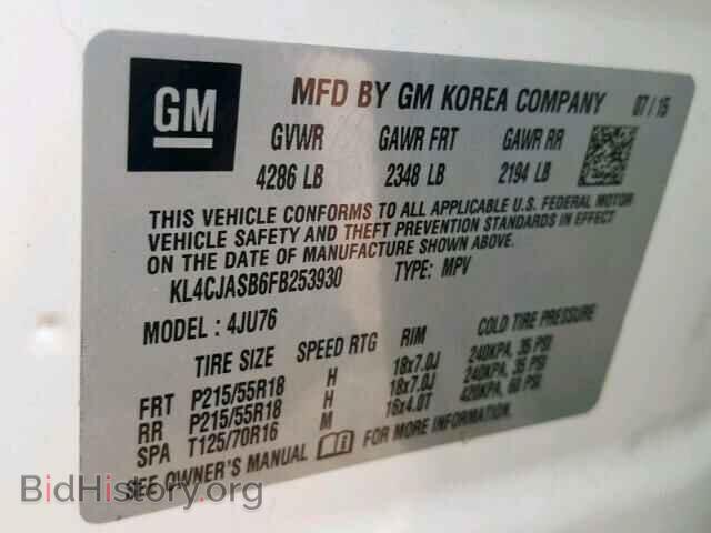2015 BUICK ENCORE - VIN: KL4CJASB6FB253930 - Фото 10
