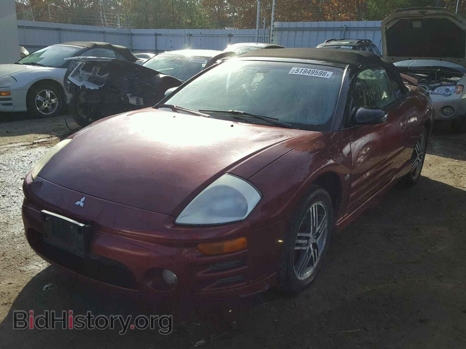 2003 MITSUBISHI ECLIPSE - VIN: 4A3AE75H53E087668 - Фото 2