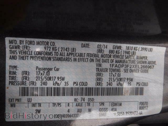 2014 FORD FOCUS - VIN: 1FADP3F2XEL266967 - Фото 10