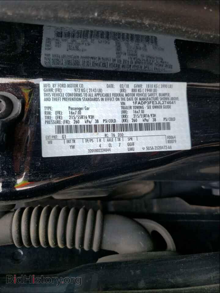 2018 FORD FOCUS - VIN: 1FADP3FE3JL274641 - Фото 10