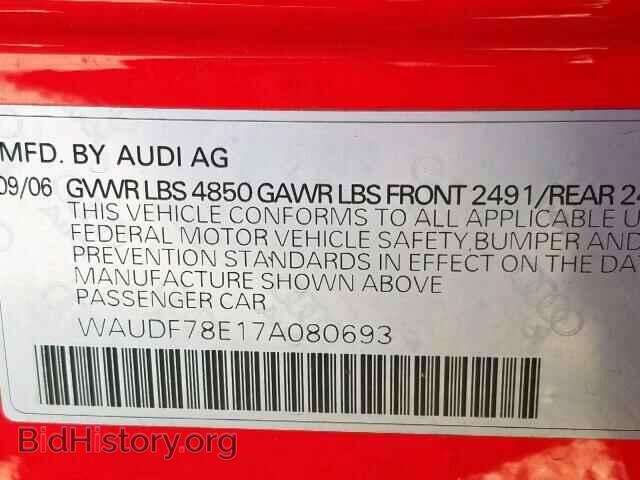 2007 AUDI A4 - VIN: WAUDF78E17A080693 - Photo 10