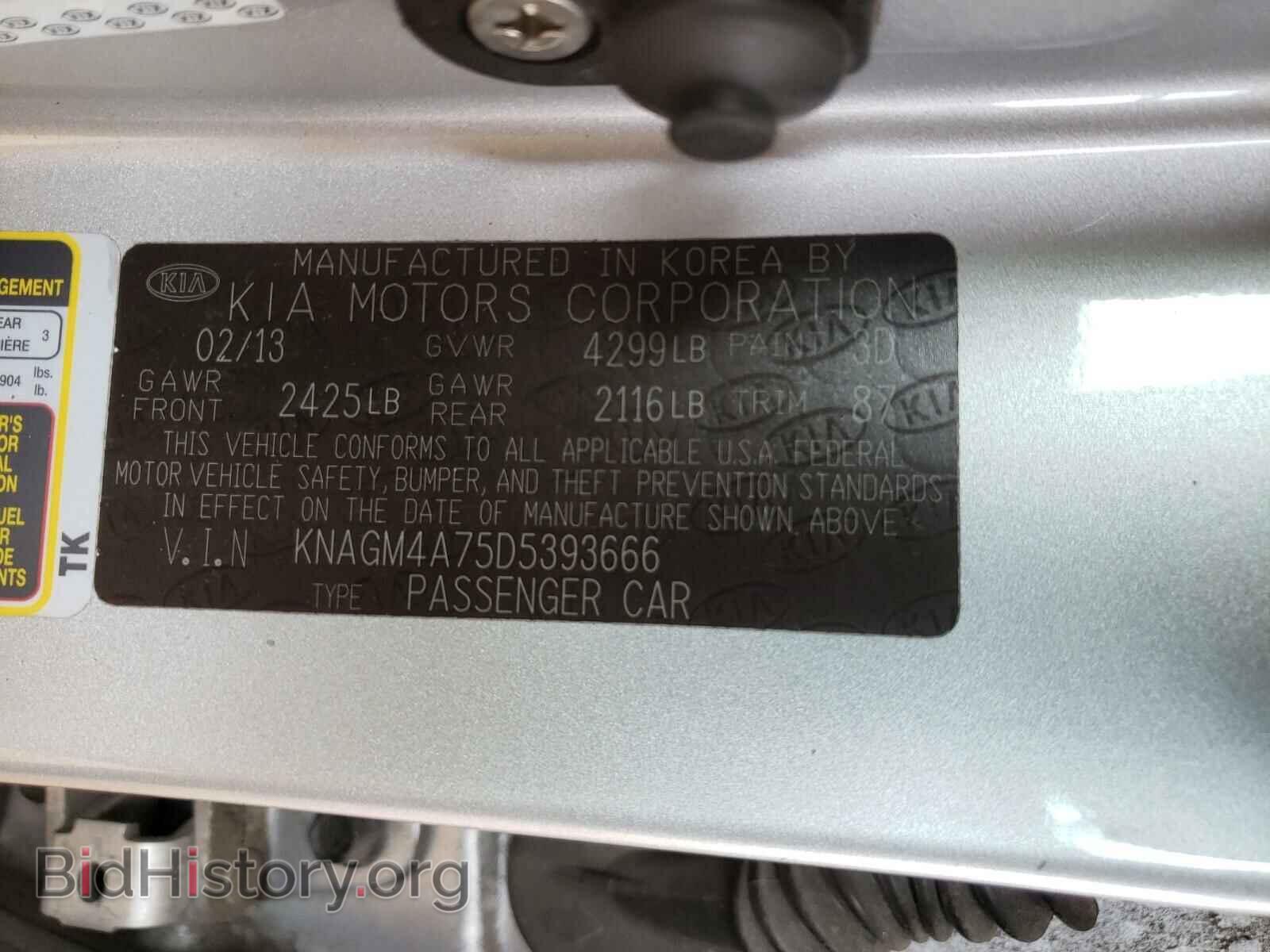 2013 KIA OPTIMA - VIN: KNAGM4A75D5393666 - Photo 10