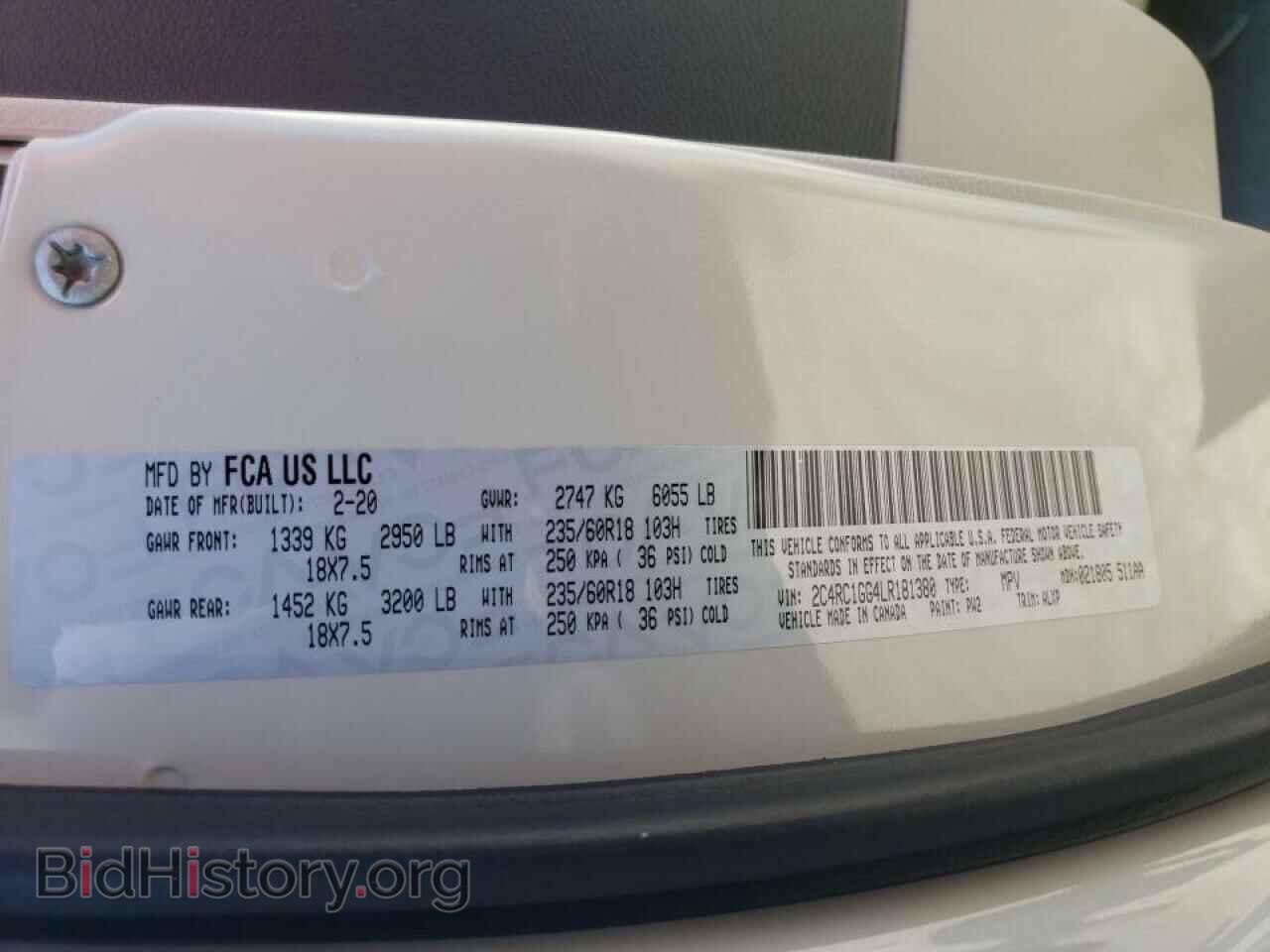 2020 CHRYSLER PACIFICA - VIN: 2C4RC1GG4LR181380 - Photo 10