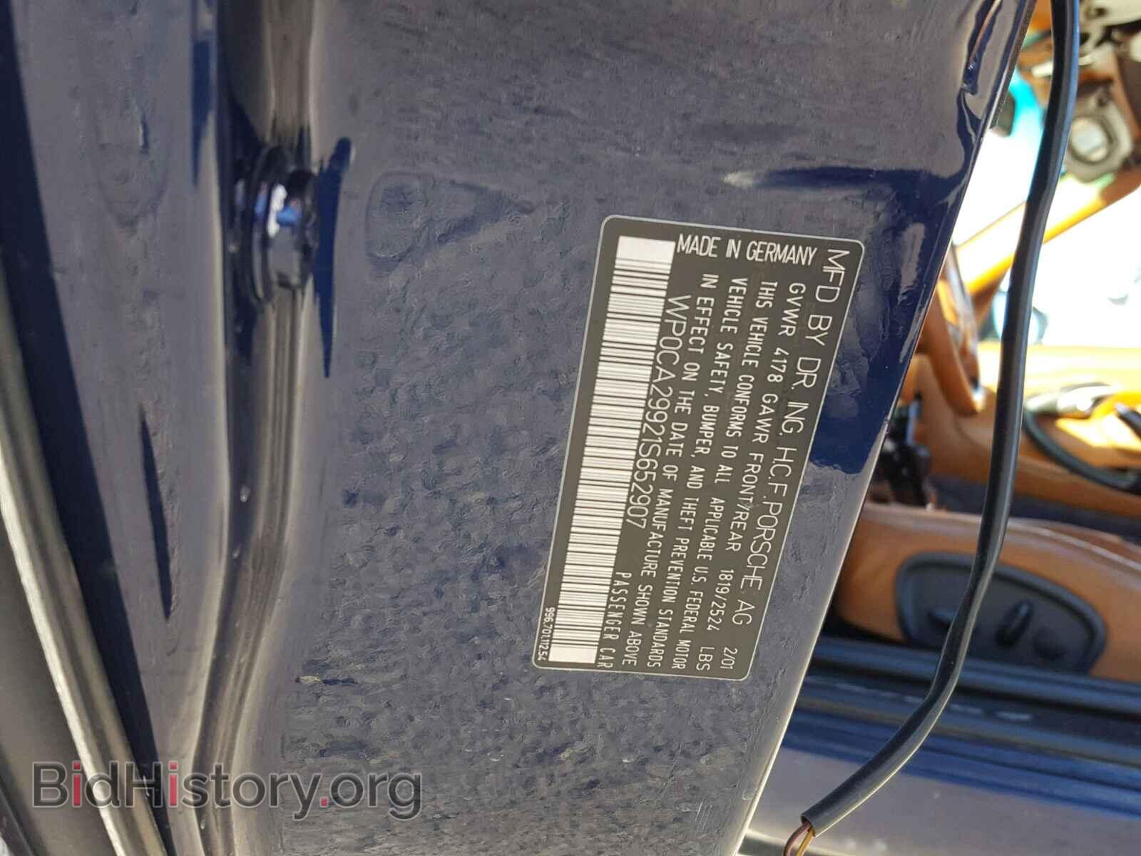 2001 PORSCHE 911 - VIN: WP0CA29921S652907 - Фото 10