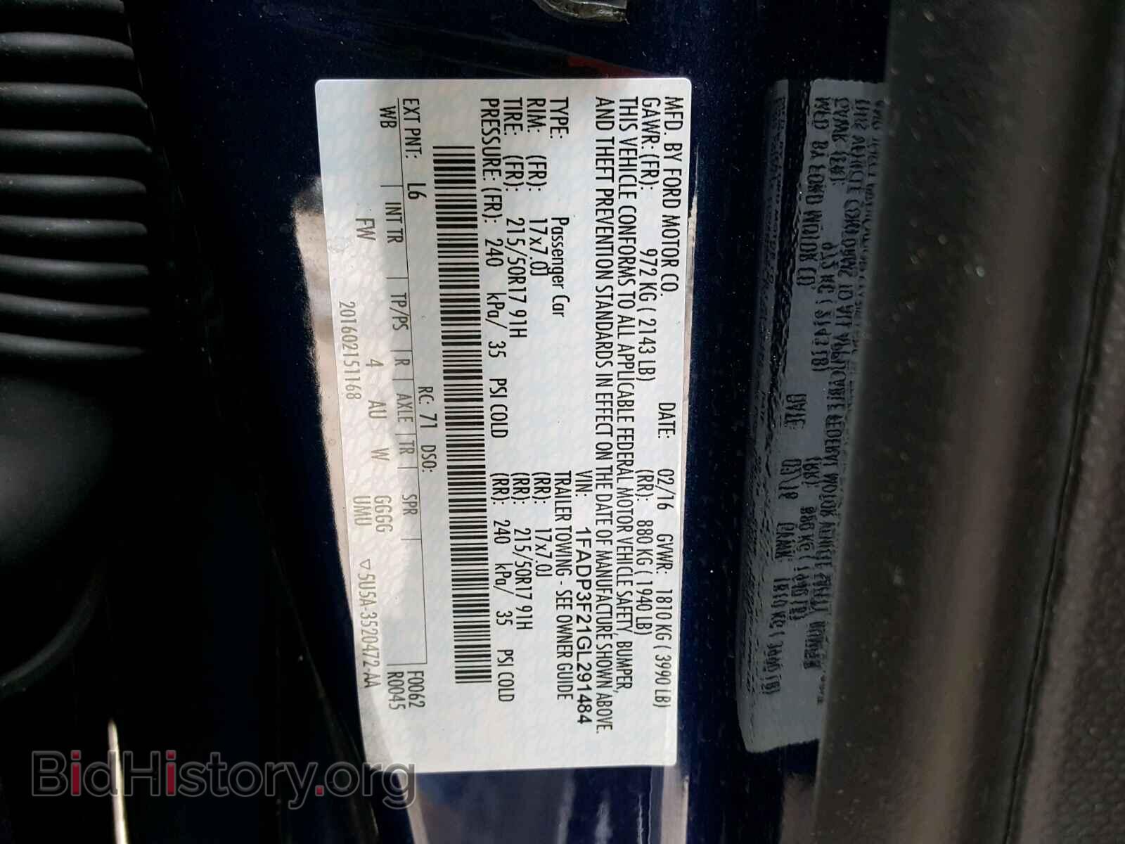 2016 FORD FOCUS - VIN: 1FADP3F21GL291484 - Фото 10
