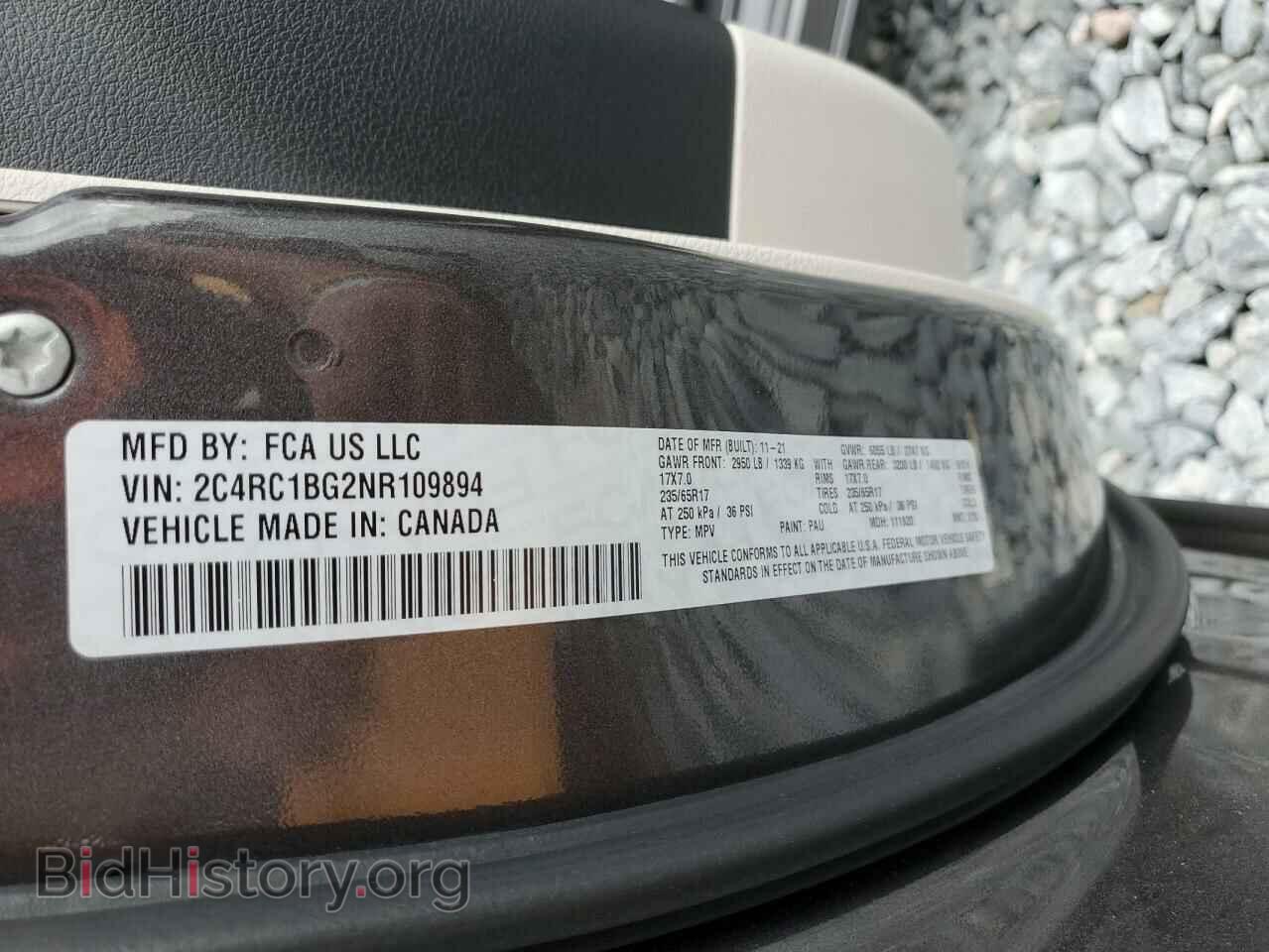 2022 CHRYSLER PACIFICA - VIN: 2C4RC1BG2NR109894 - Фото 13