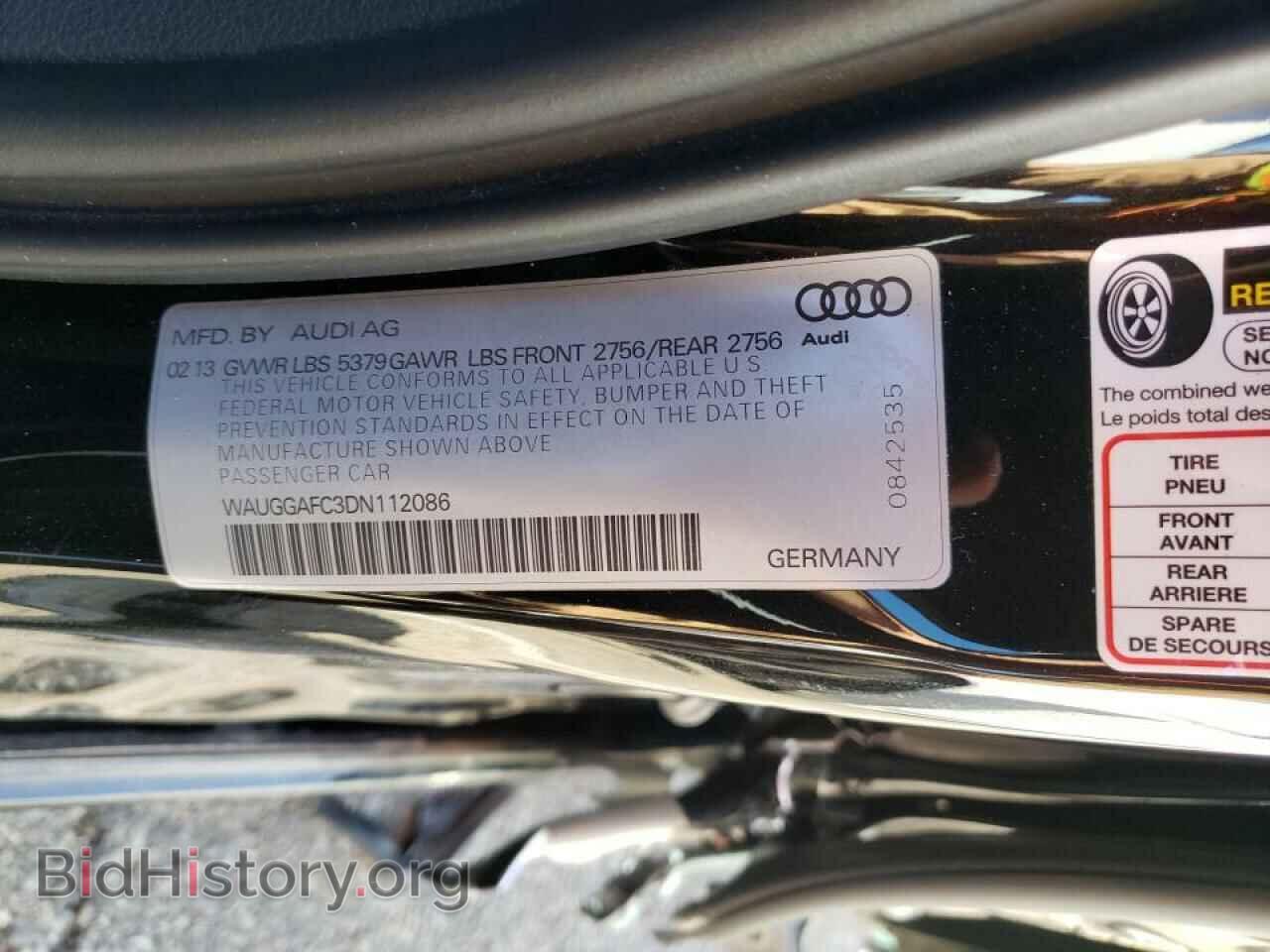 2013 AUDI A6 - VIN: WAUGGAFC3DN112086 - Фото 10
