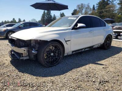 2018 BMW M3, white — VIN WBS8M9C59J5L71609, Copart