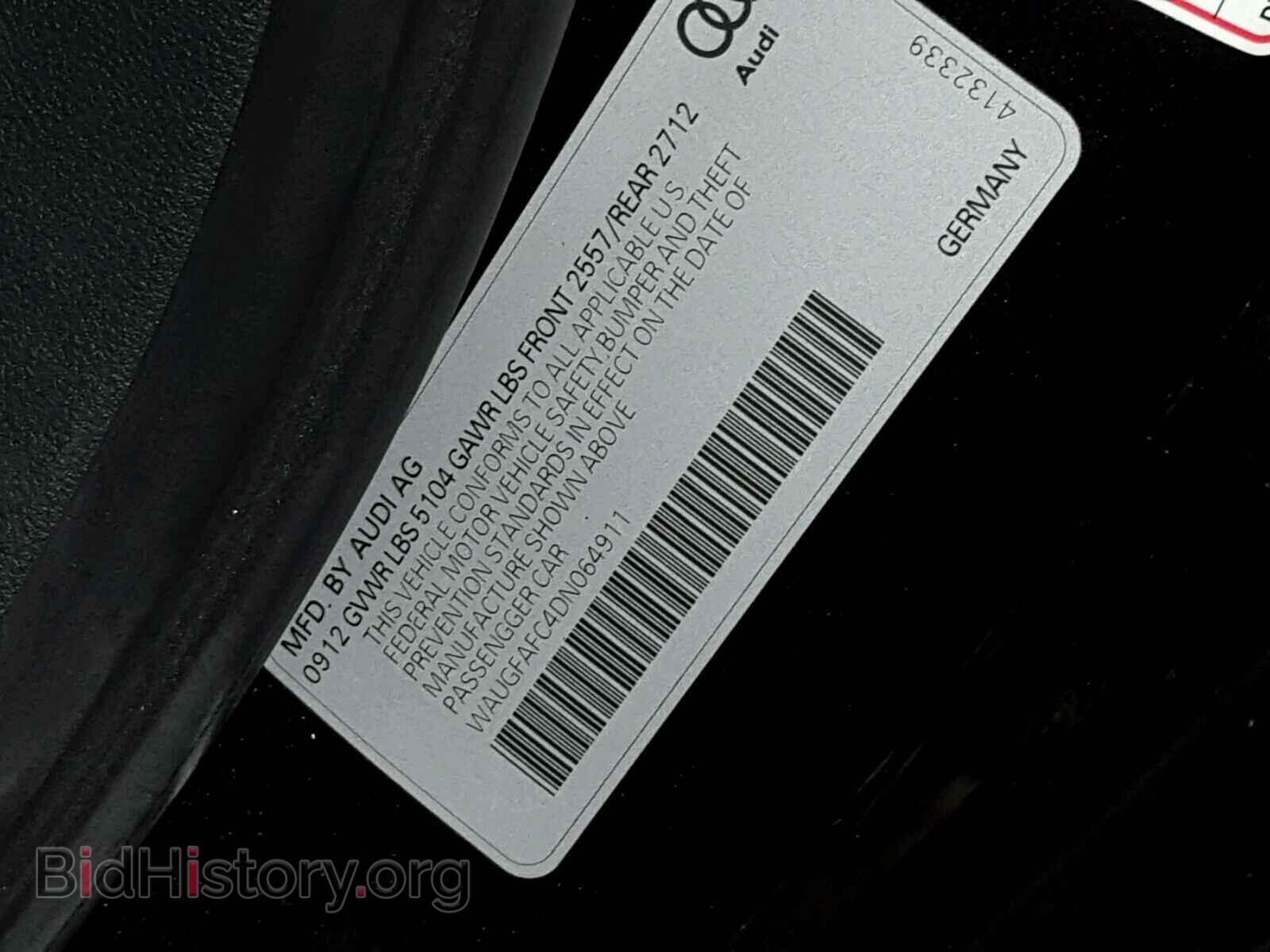 2013 AUDI A6 - VIN: WAUGFAFC4DN064911 - Фото 10