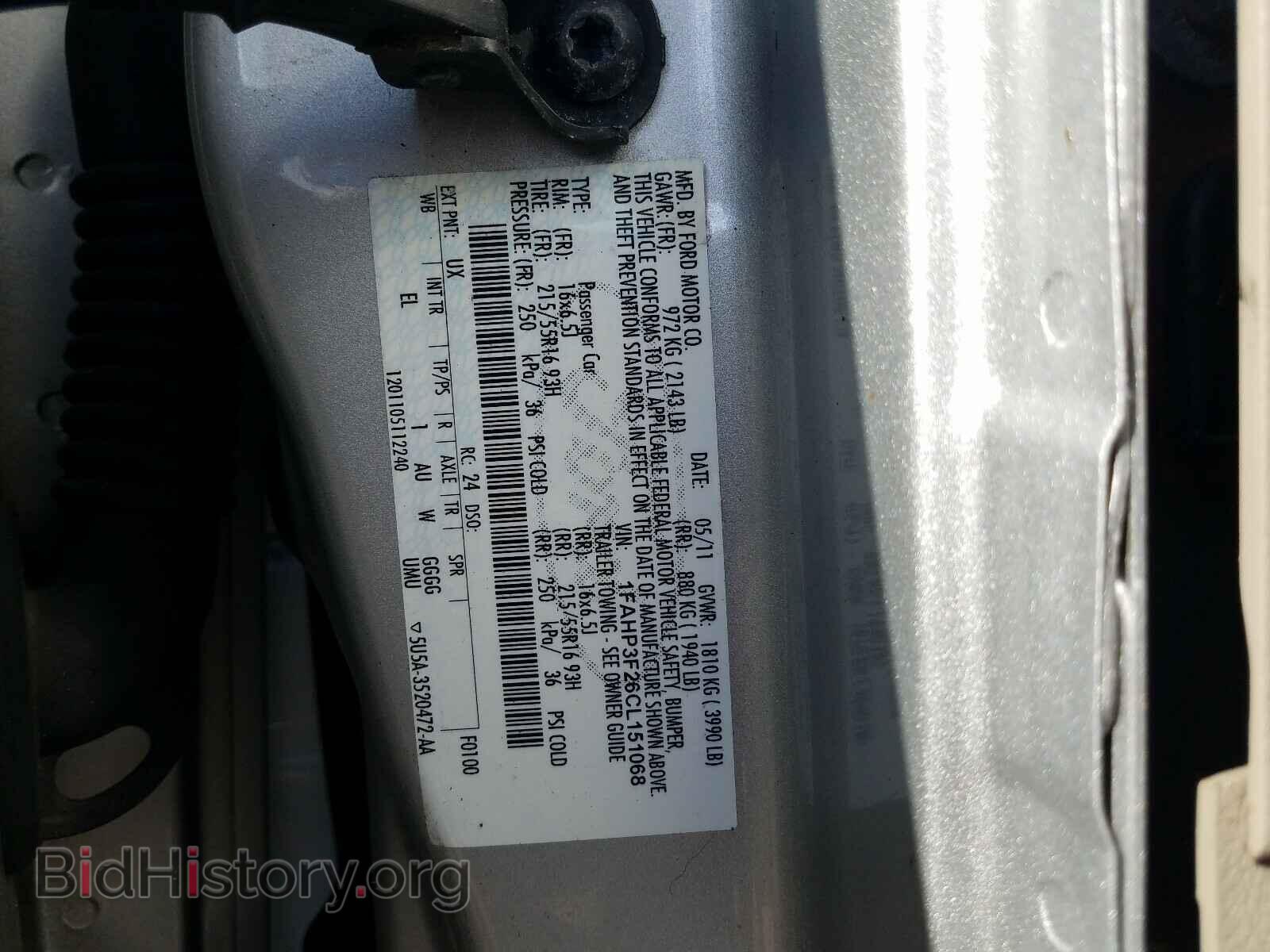2012 FORD FOCUS - VIN: 1FAHP3F26CL151068 - Фото 10