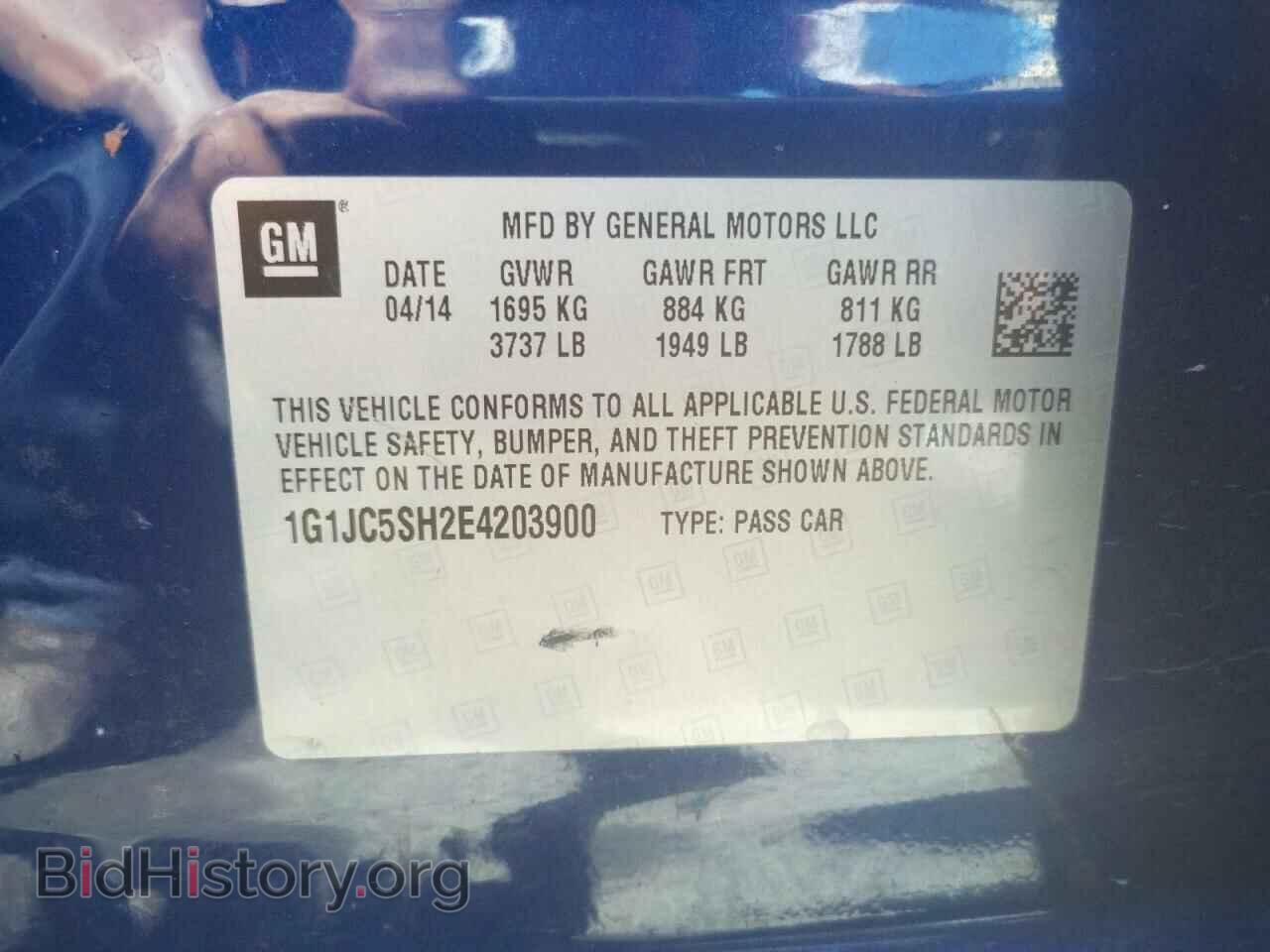 2014 CHEVROLET SONIC - VIN: 1G1JC5SH2E4203900 - Фото 10