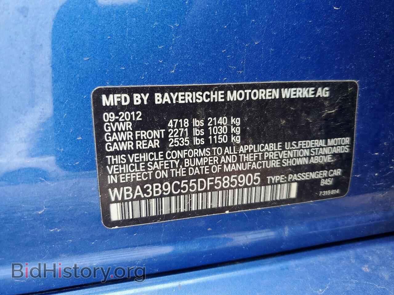 2013 BMW 3 SERIES - VIN: WBA3B9C55DF585905 - Photo 12
