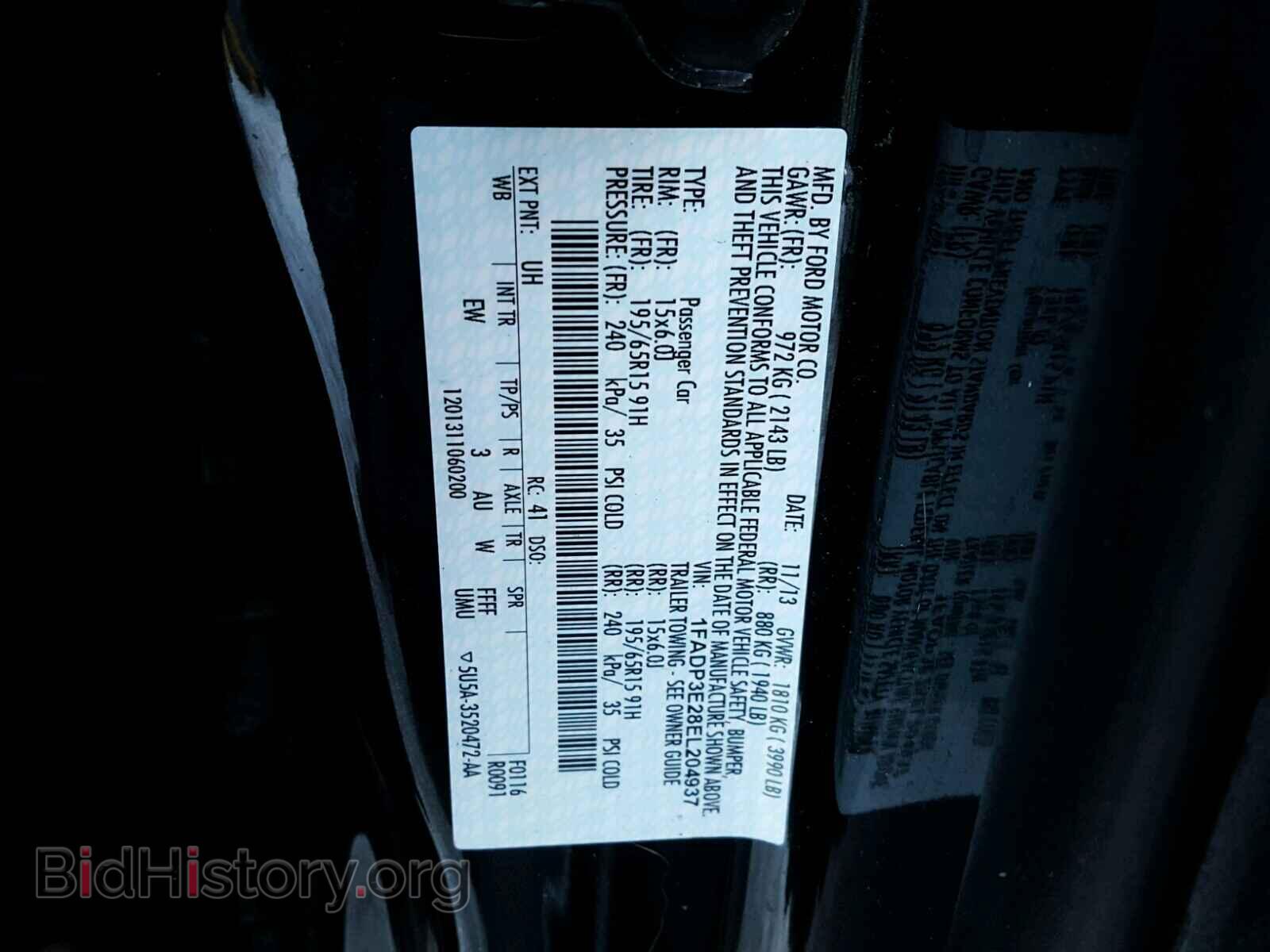 2014 FORD FOCUS - VIN: 1FADP3E28EL204937 - Photo 10