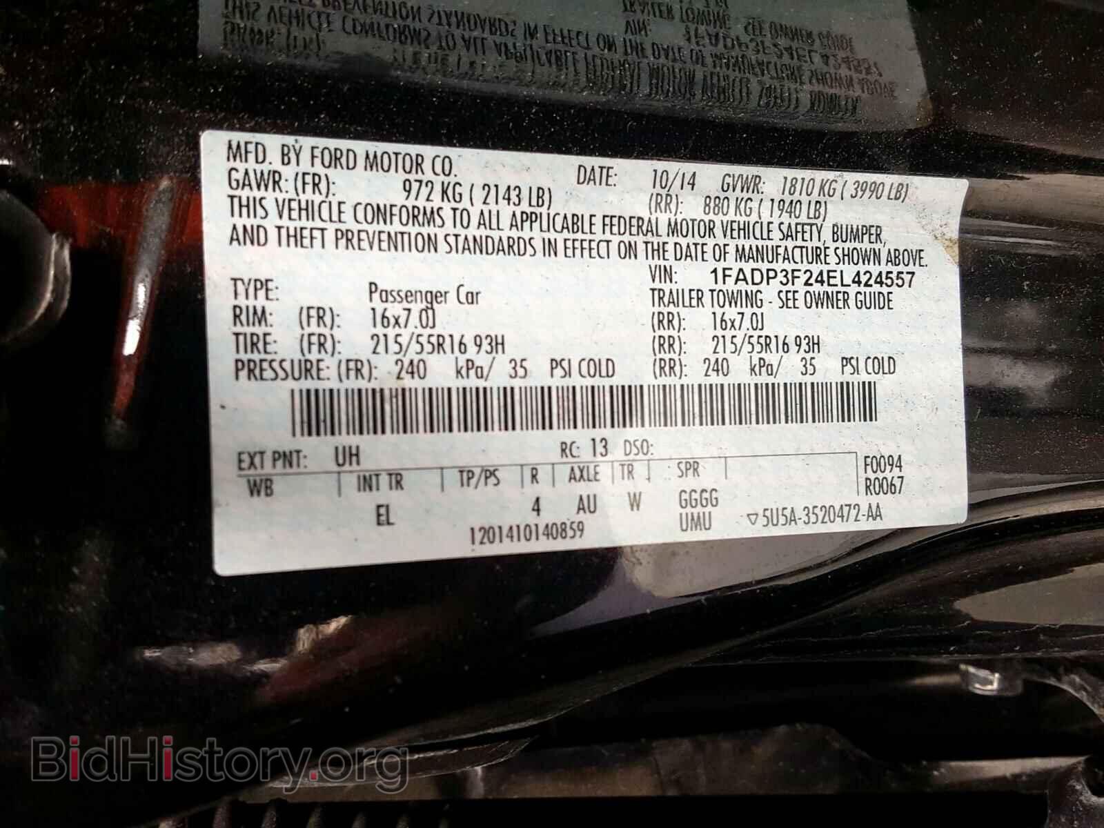 2014 FORD FOCUS - VIN: 1FADP3F24EL424557 - Photo 10
