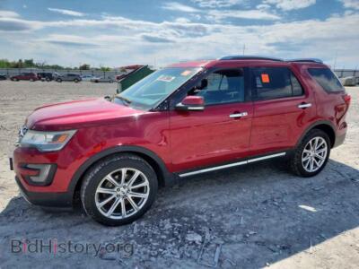2016 Ford EXPLORER Limited, красный — VIN 1FM5K8F80GGA97421, Copart