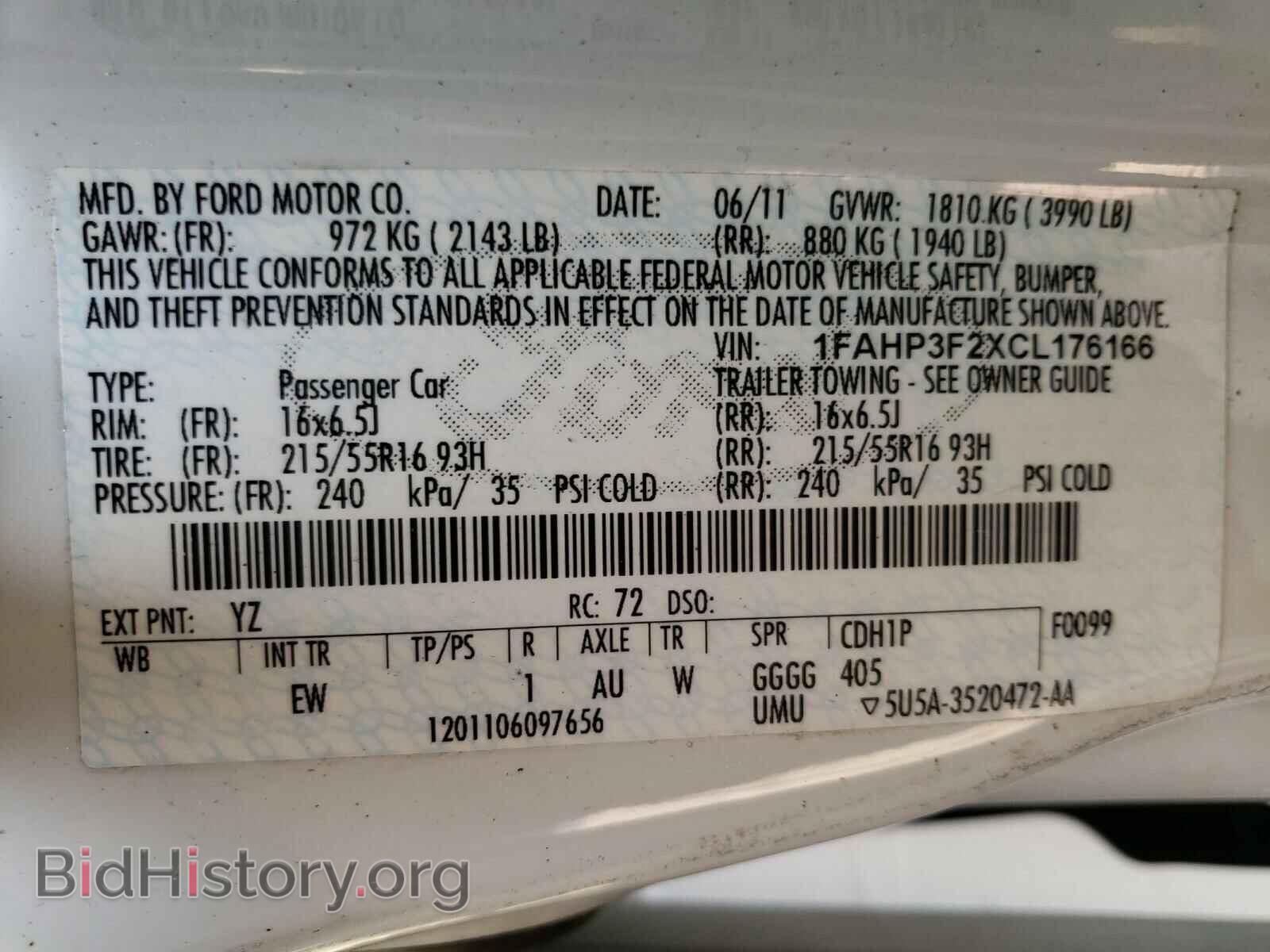 2012 FORD FOCUS - VIN: 1FAHP3F2XCL176166 - Photo 10