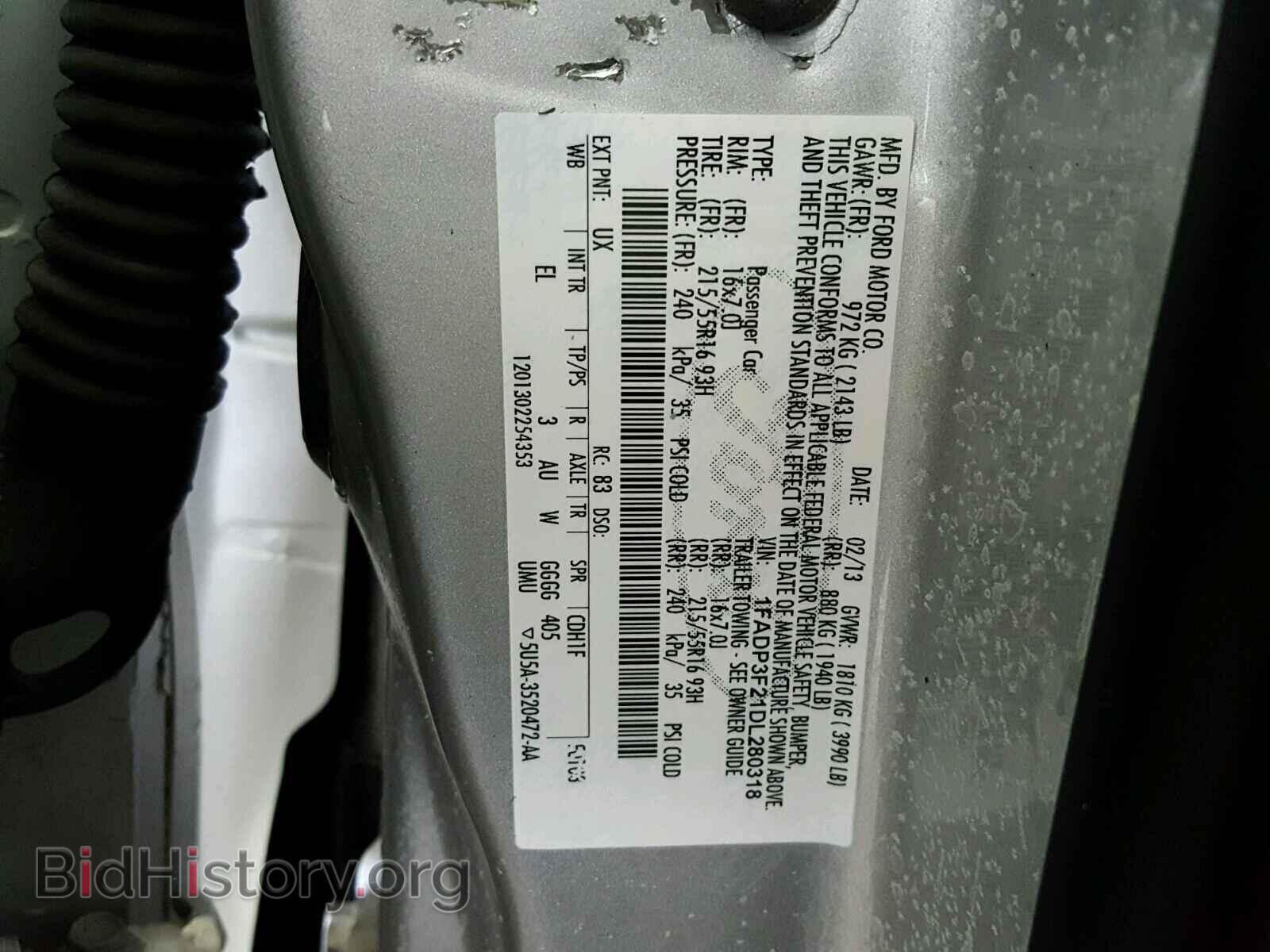 2013 FORD FOCUS - VIN: 1FADP3F21DL280318 - Photo 10