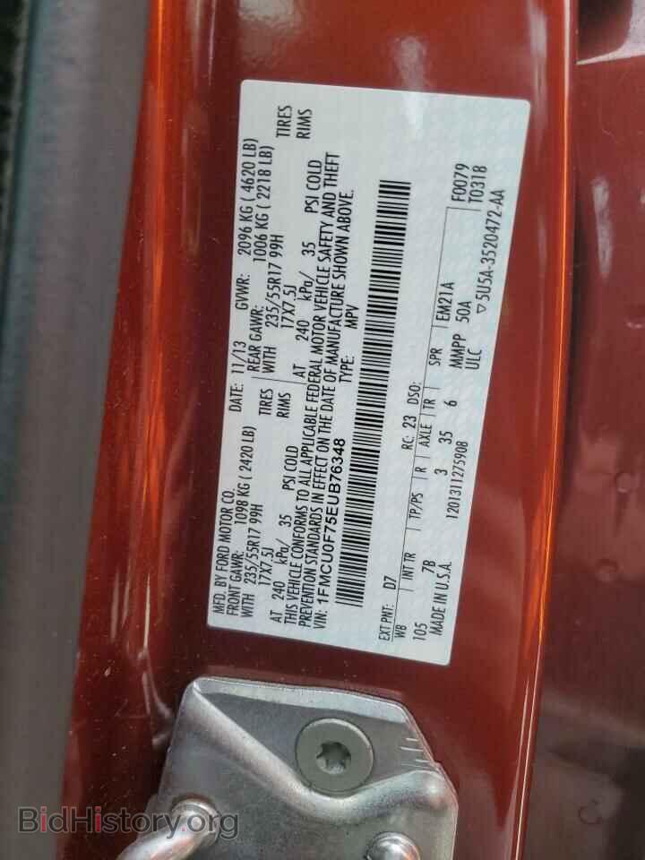 2014 FORD ESCAPE - VIN: 1FMCU0F75EUB76348 - Фото 13
