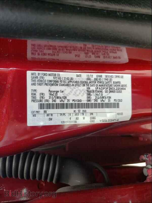 2013 FORD FOCUS - VIN: 1FADP3F29DL220464 - Фото 10