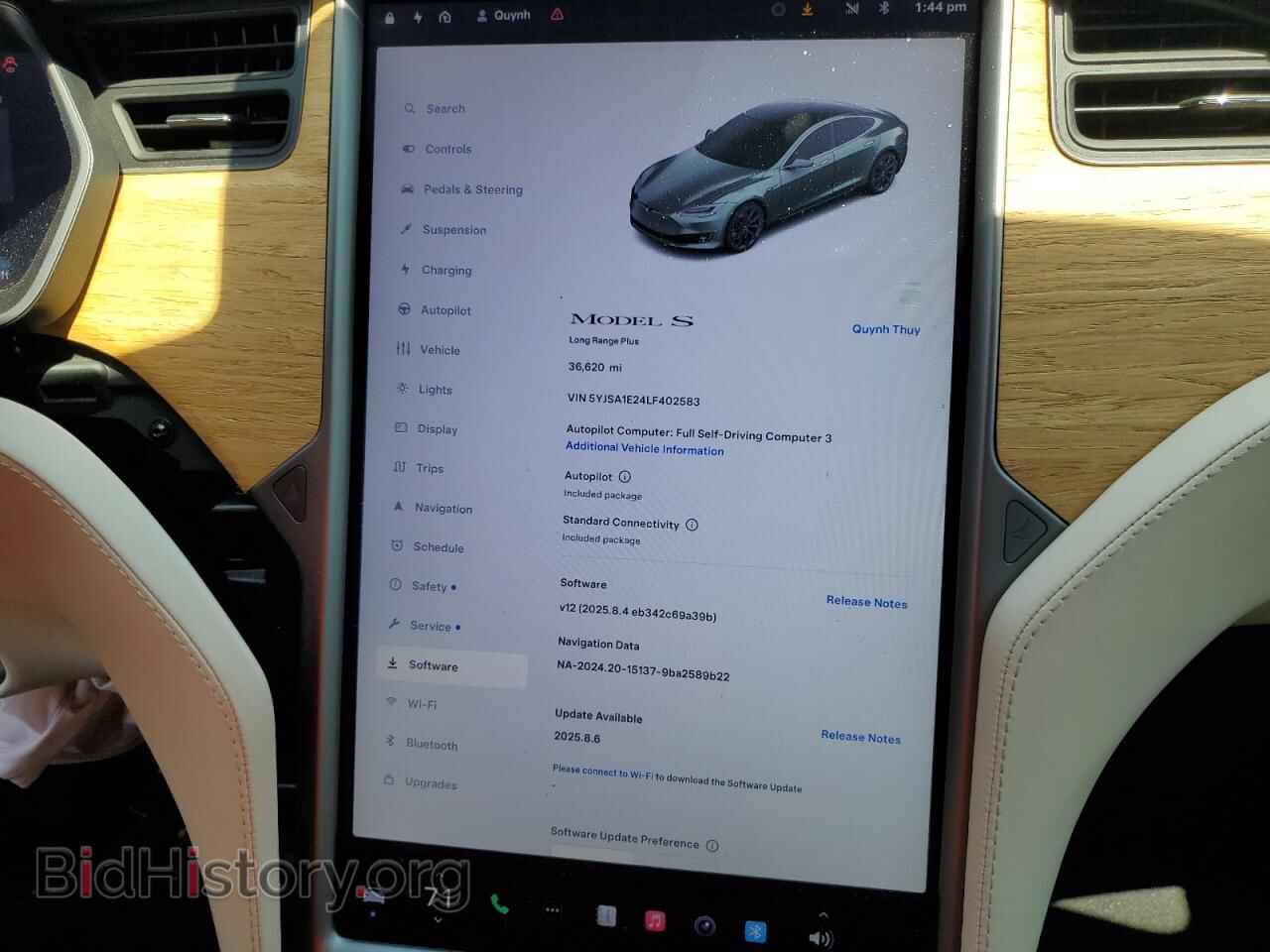2020 TESLA MODEL S - VIN: 5YJSA1E24LF402583 - Фото 9