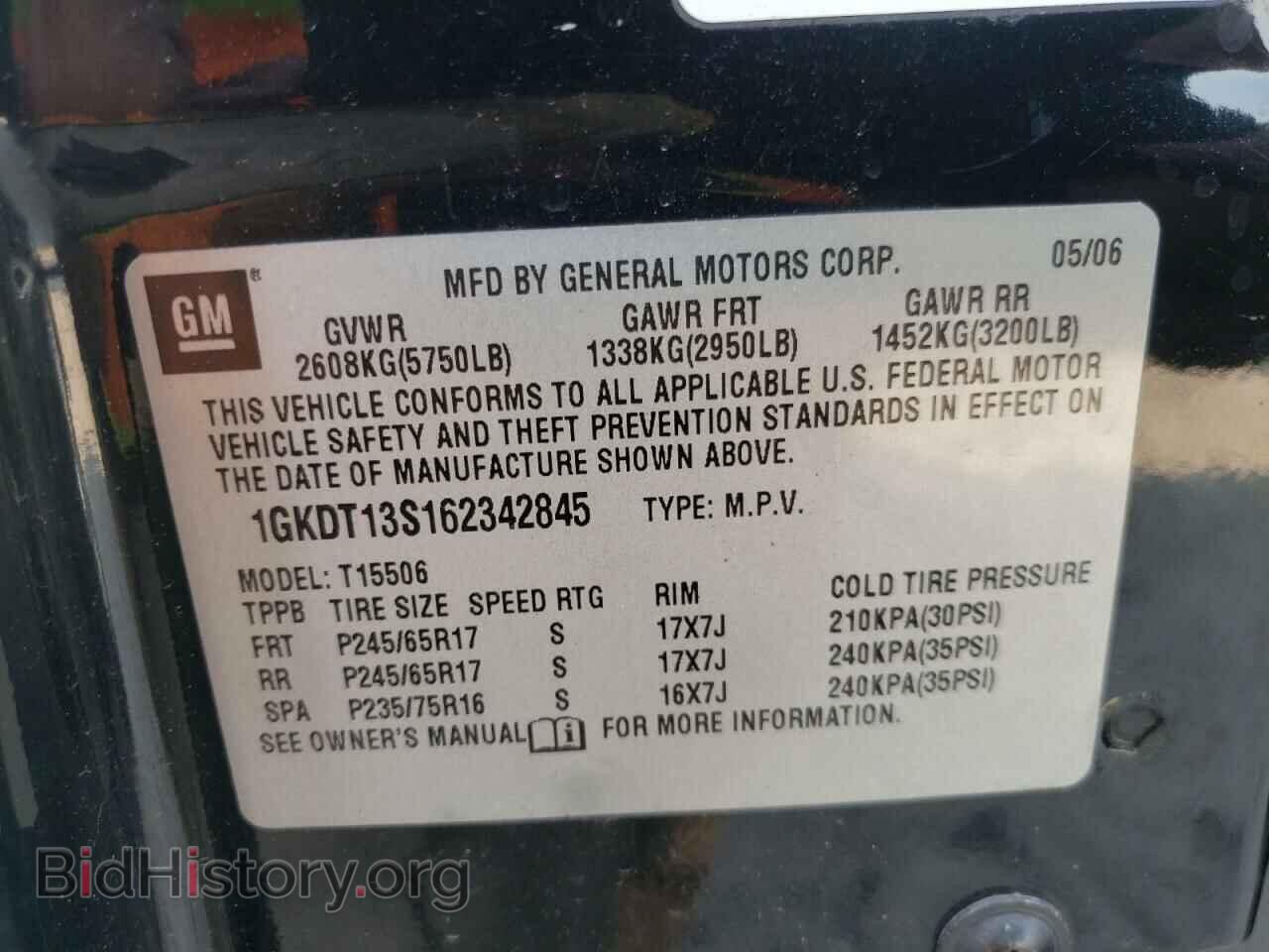 2006 GMC ENVOY - VIN: 1GKDT13S162342845 - Фото 10