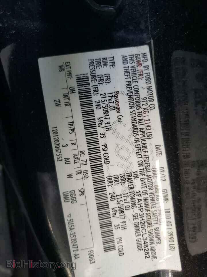 2012 FORD FOCUS - VIN: 1FAHP3H20CL348282 - Фото 10