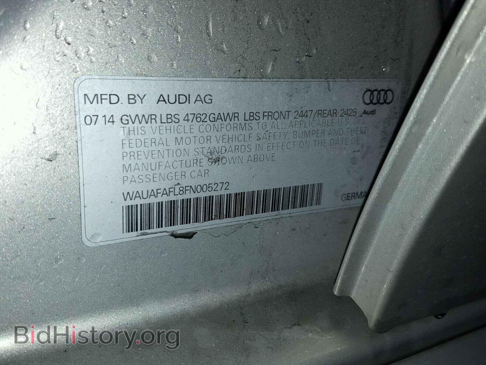 2015 AUDI A4 - VIN: WAUAFAFL8FN005272 - Фото 10