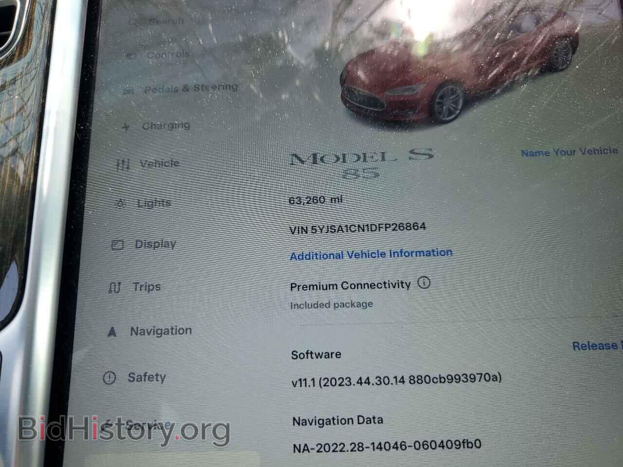 2013 TESLA MODEL S - VIN: 5YJSA1CN1DFP26864 - Фото 9
