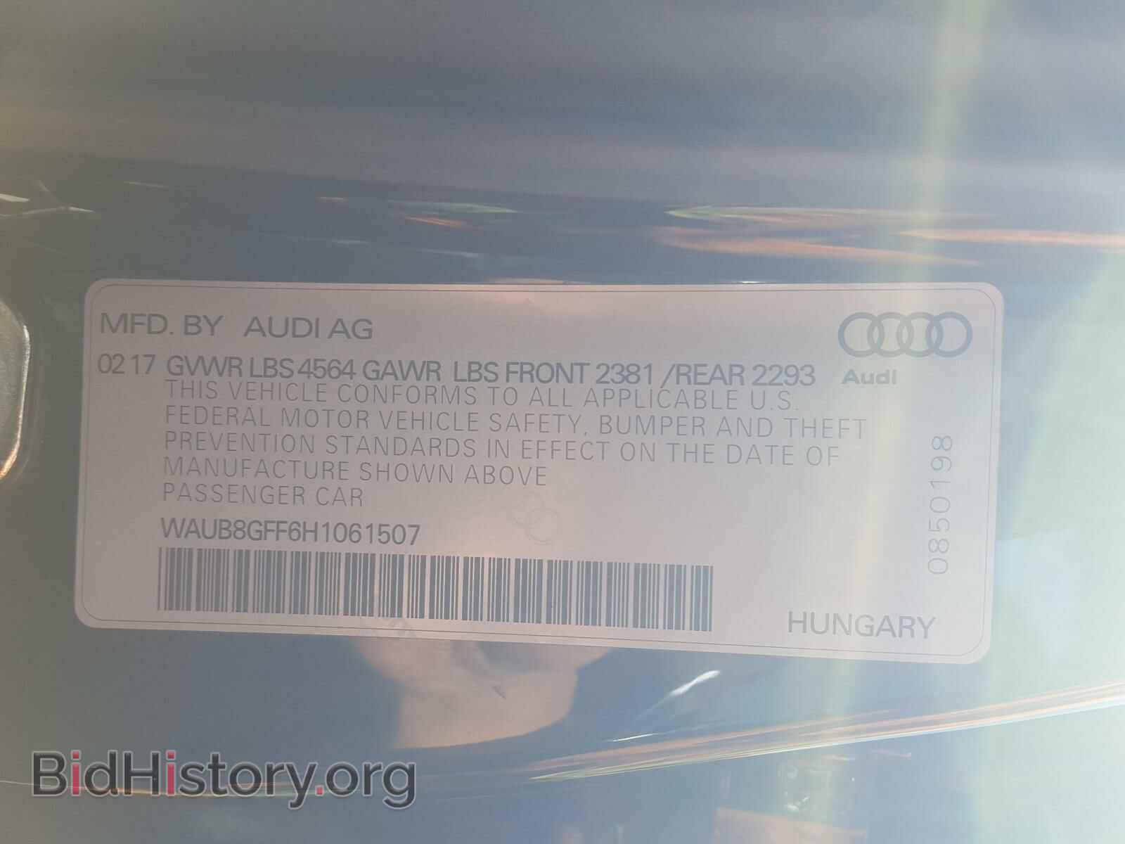 2017 AUDI A3 - VIN: WAUB8GFF6H1061507 - Фото 10