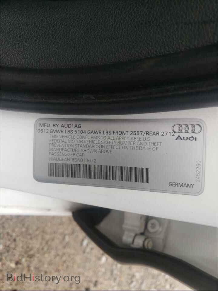 2013 AUDI A6 - VIN: WAUGFAFC8DN013072 - Photo 10