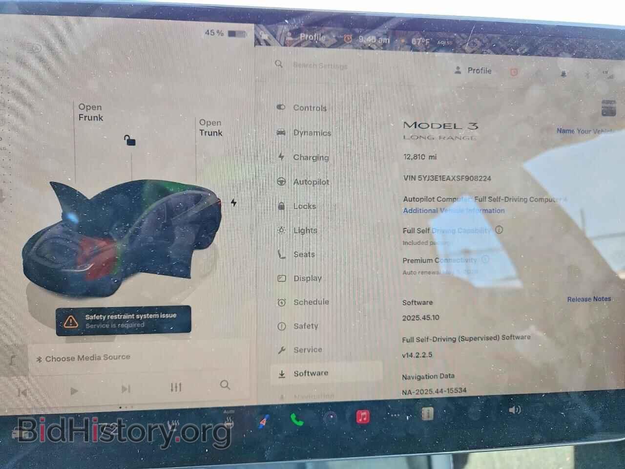 2025 TESLA MODEL 3 - VIN: 5YJ3E1EAXSF908224 - Photo 9