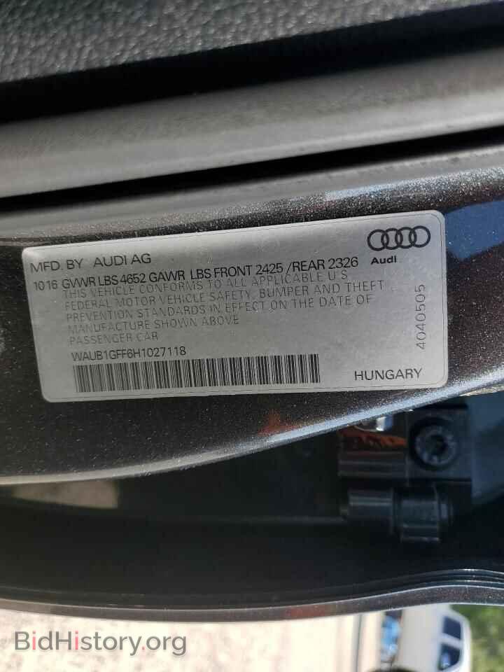 2017 AUDI S3 - VIN: WAUB1GFF6H1027118 - Фото 14