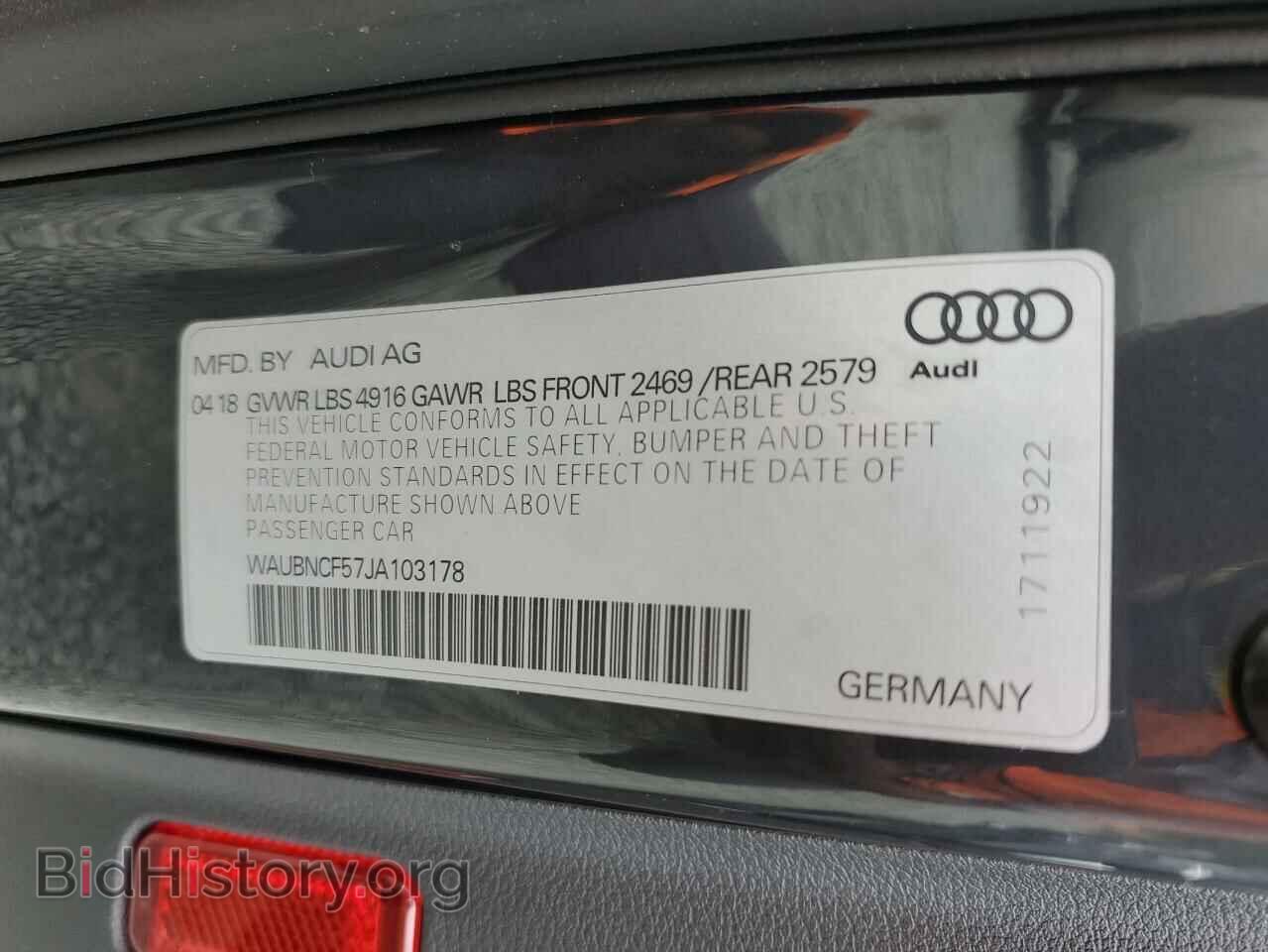 2018 AUDI A5 - VIN: WAUBNCF57JA103178 - Photo 13