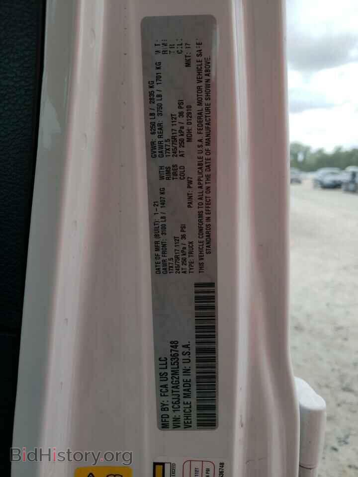 2021 JEEP GLADIATOR - VIN: 1C6JJTAG2ML536748 - Фото 10
