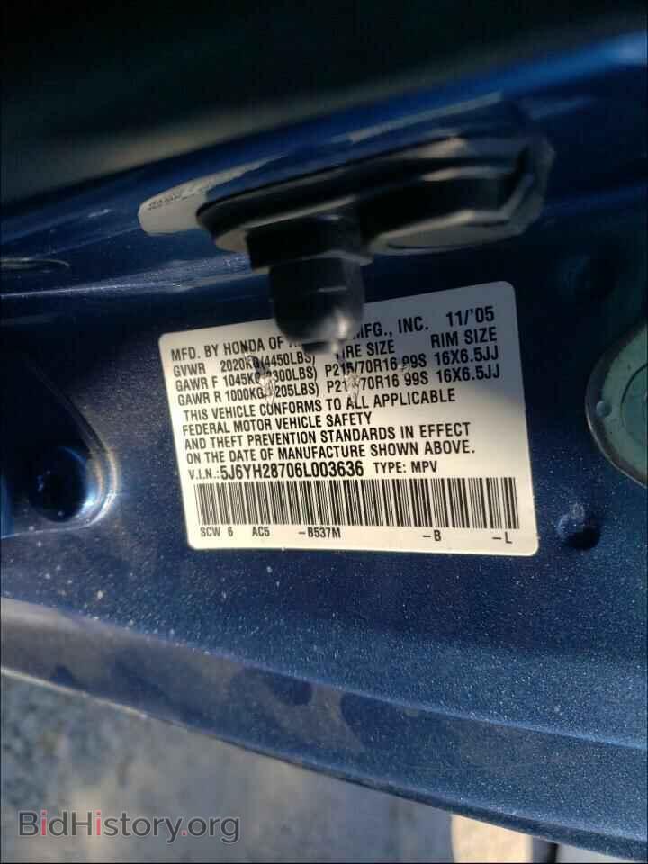 2006 HONDA ELEMENT - VIN: 5J6YH28706L003636 - Photo 10