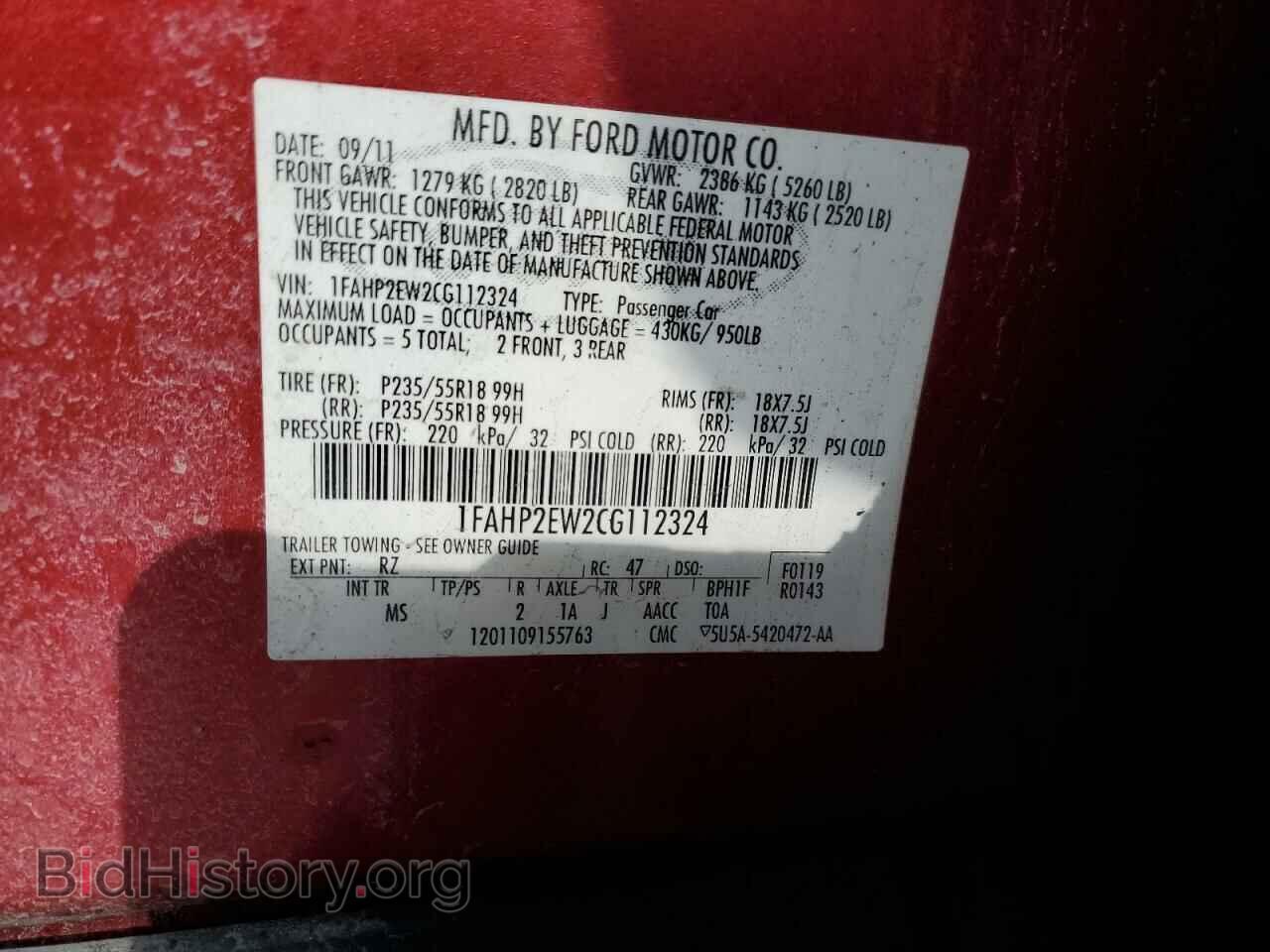 2012 FORD ALL Models - VIN: 1FAHP2EW2CG112324 - Photo 14