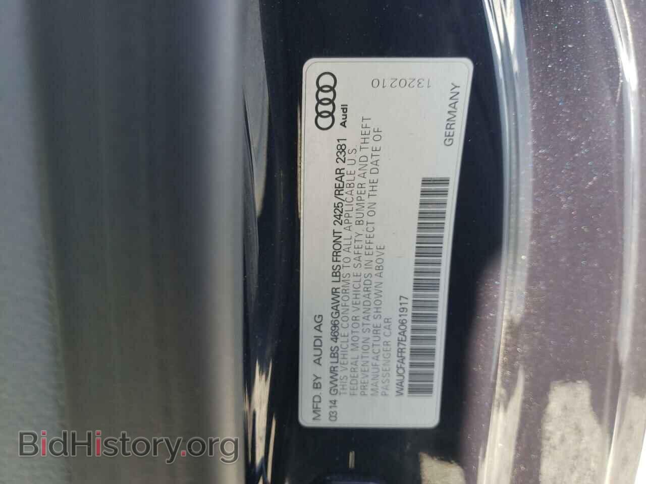 2014 AUDI A5 - VIN: WAUCFAFR7EA061917 - Фото 10