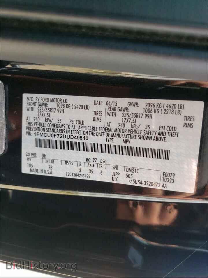 2013 FORD ESCAPE - VIN: 1FMCU0F72DUD49810 - Photo 10