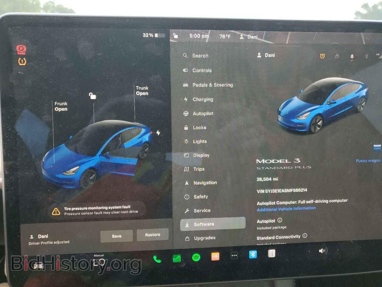 2021 TESLA MODEL 3 - VIN: 5YJ3E1EA8MF986214 - Фото 9