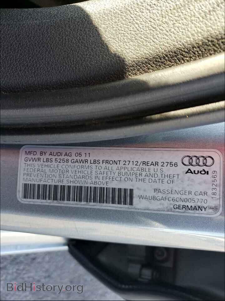 2012 AUDI A6 - VIN: WAUBGAFC6CN005770 - Photo 10