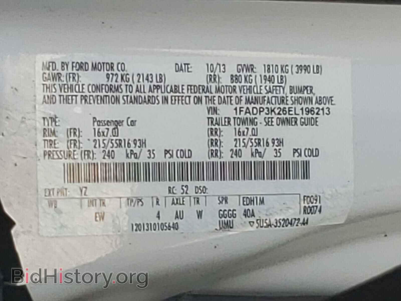 2014 FORD FOCUS - VIN: 1FADP3K26EL196213 - Photo 10