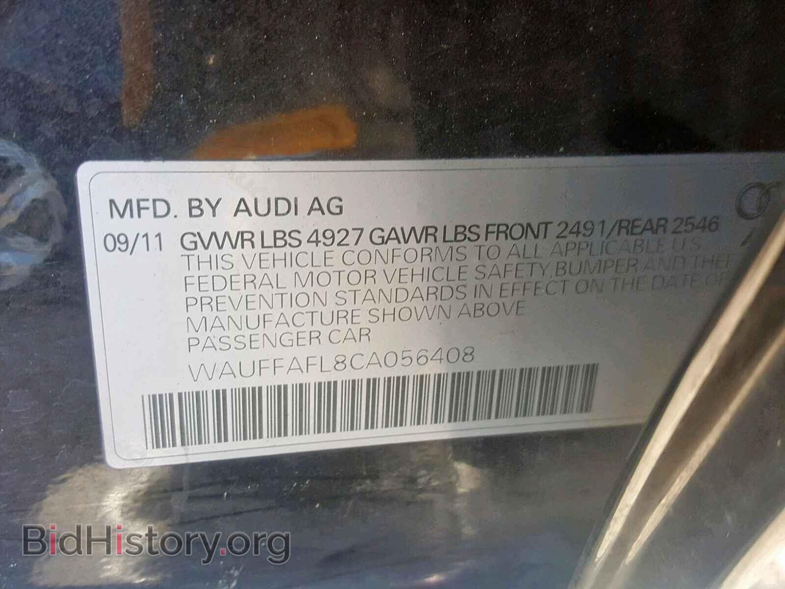 2012 AUDI A4 - VIN: WAUFFAFL8CA056408 - Photo 10