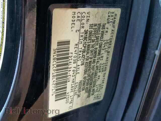2011 NISSAN VERSA - VIN: 3N1BC1CP1BL427176 - Фото 10