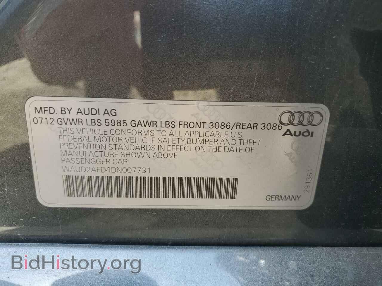 2013 AUDI S8 - VIN: WAUD2AFD4DN007731 - Photo 12