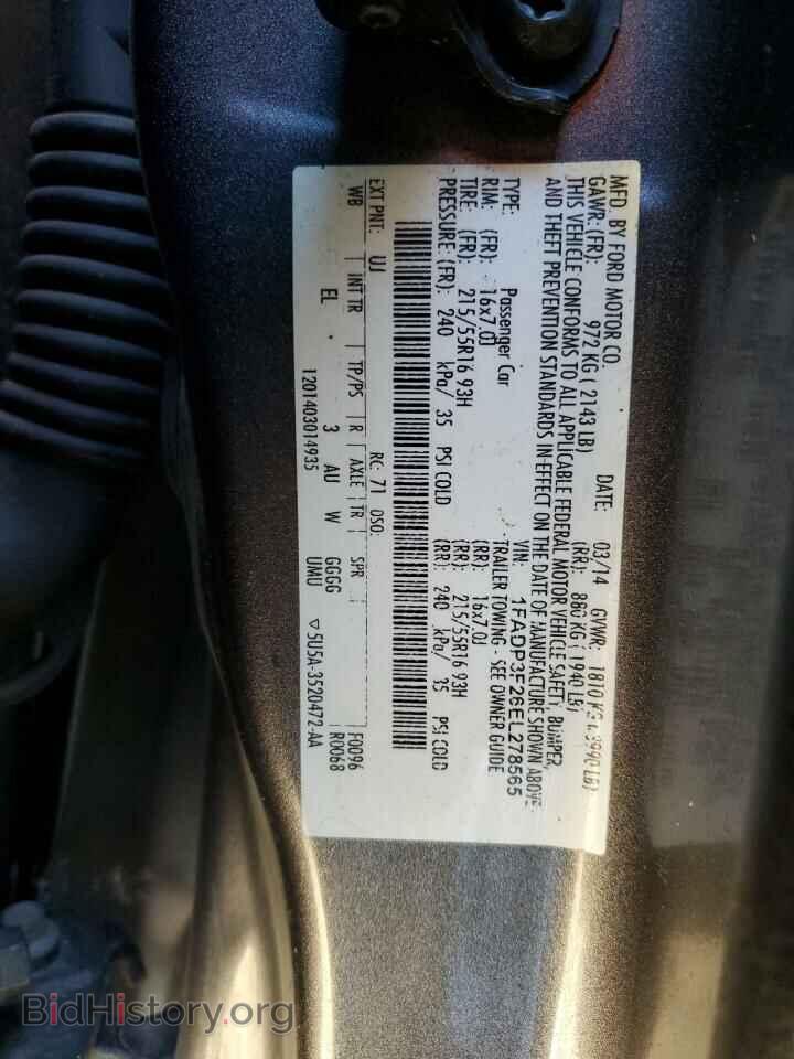 2014 FORD FOCUS - VIN: 1FADP3F26EL278565 - Фото 14