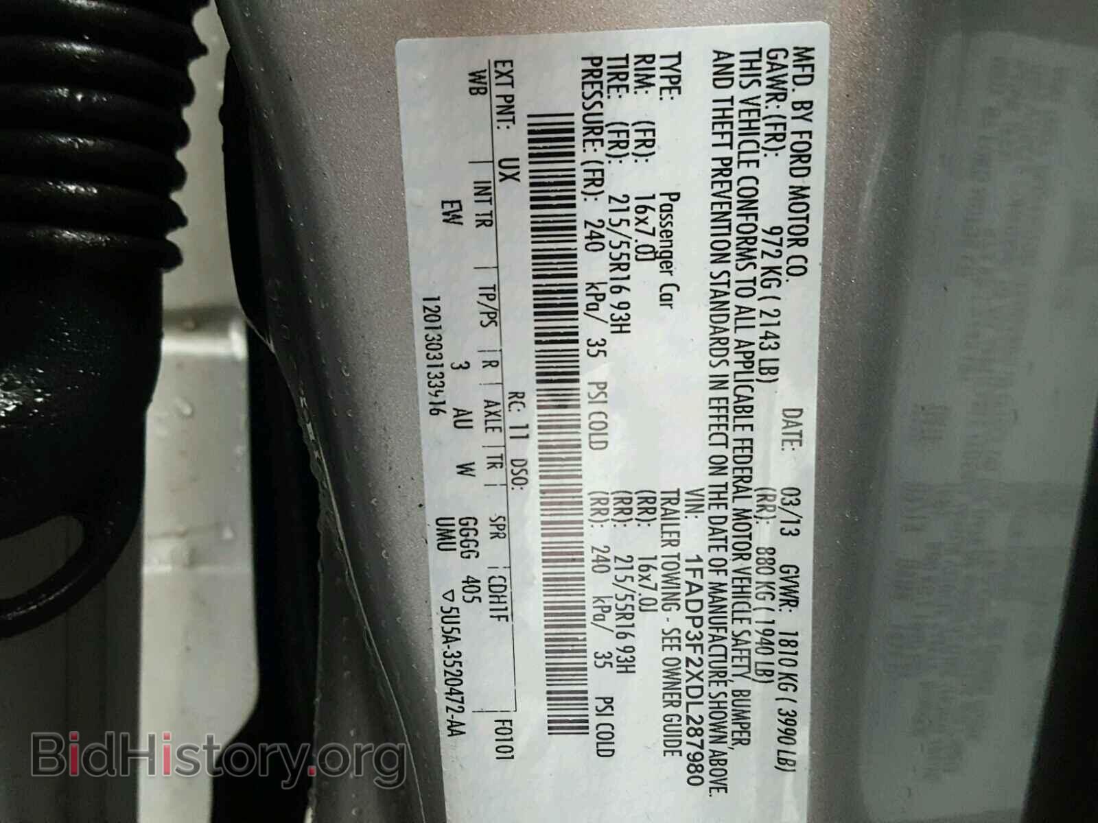 2013 FORD FOCUS - VIN: 1FADP3F2XDL287980 - Photo 10