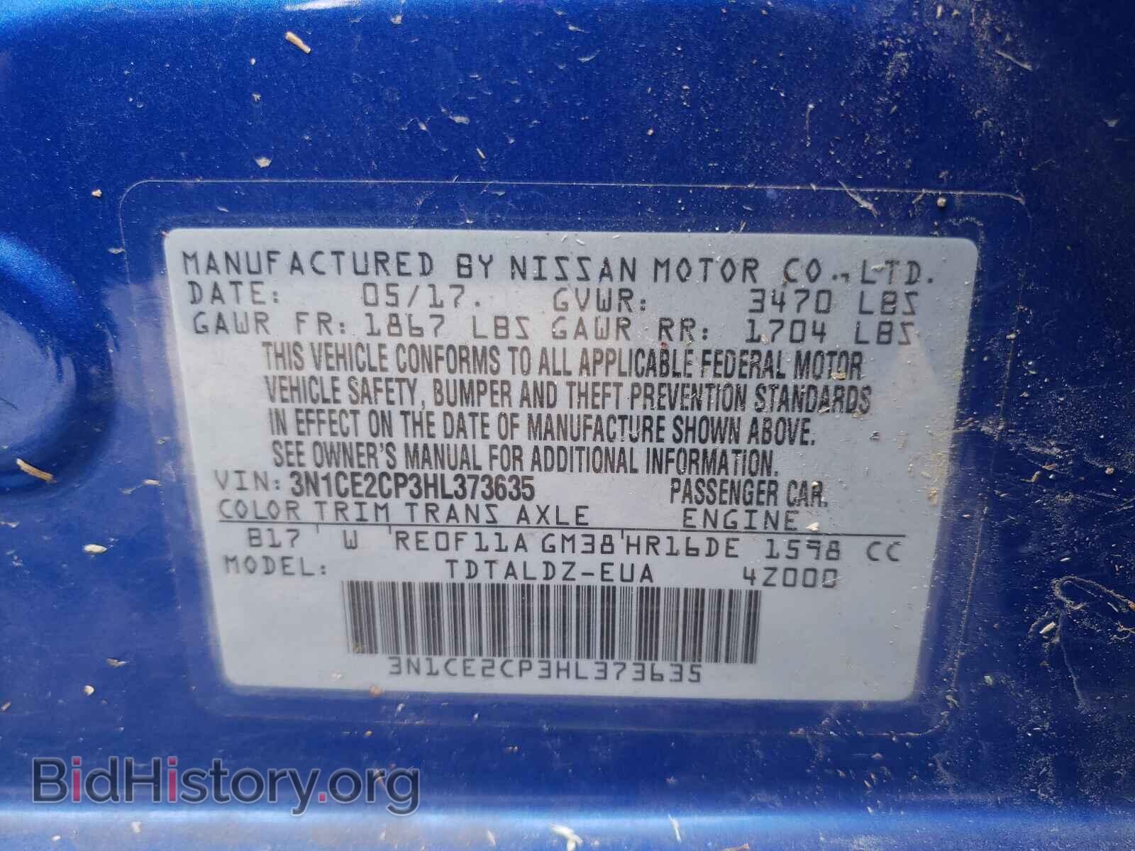 2017 NISSAN VERSA - VIN: 3N1CE2CP3HL373635 - Photo 10