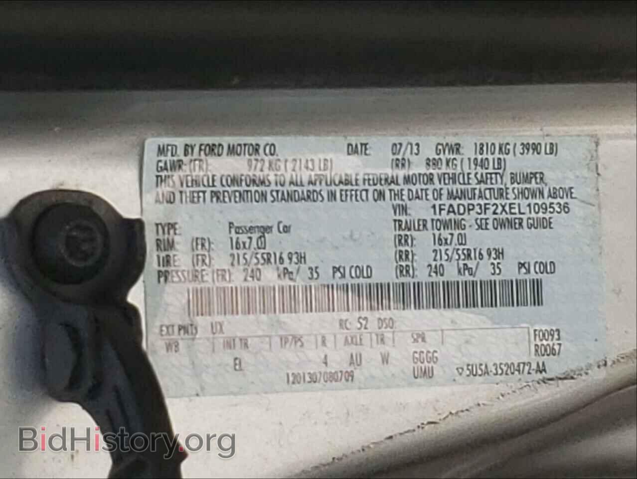 2014 FORD FOCUS - VIN: 1FADP3F2XEL109536 - Фото 10